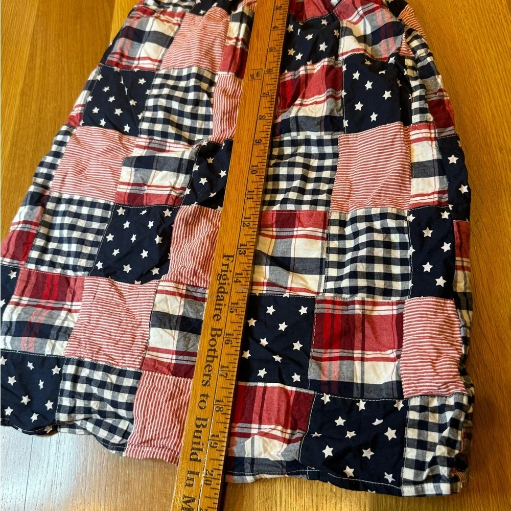 GYMBOREE Patchwork Girl’s Dress with Red and Blue Patterns Patriotic Size 5T